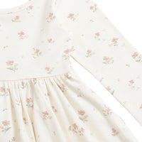 Organic Cotton Tallulah Dress - Emilia Egret Childrens Dress from Jamie Kay USA