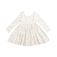 Organic Cotton Tallulah Dress - Emilia Egret Childrens Dress from Jamie Kay USA