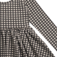 Organic Cotton Tallulah Dress - Mini Gingham Bistre Childrens Dress from Jamie Kay USA