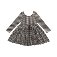 Organic Cotton Tallulah Dress - Mini Gingham Bistre Childrens Dress from Jamie Kay USA