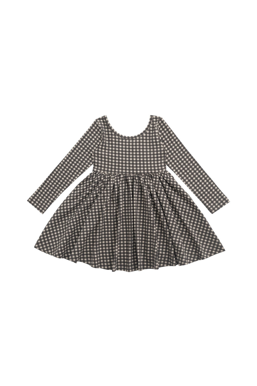 Organic Cotton Tallulah Dress - Mini Gingham Bistre Childrens Dress from Jamie Kay USA