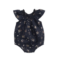 Organic Cotton Tamara Playsuit - Bouquet De Fleur Childrens Onepiece from Jamie Kay USA