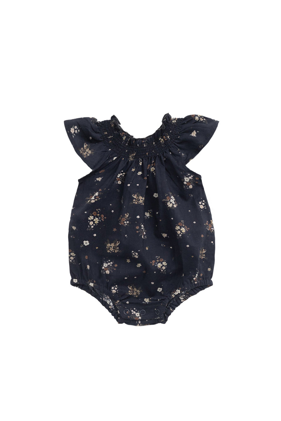 Organic Cotton Tamara Playsuit - Bouquet De Fleur Childrens Onepiece from Jamie Kay USA