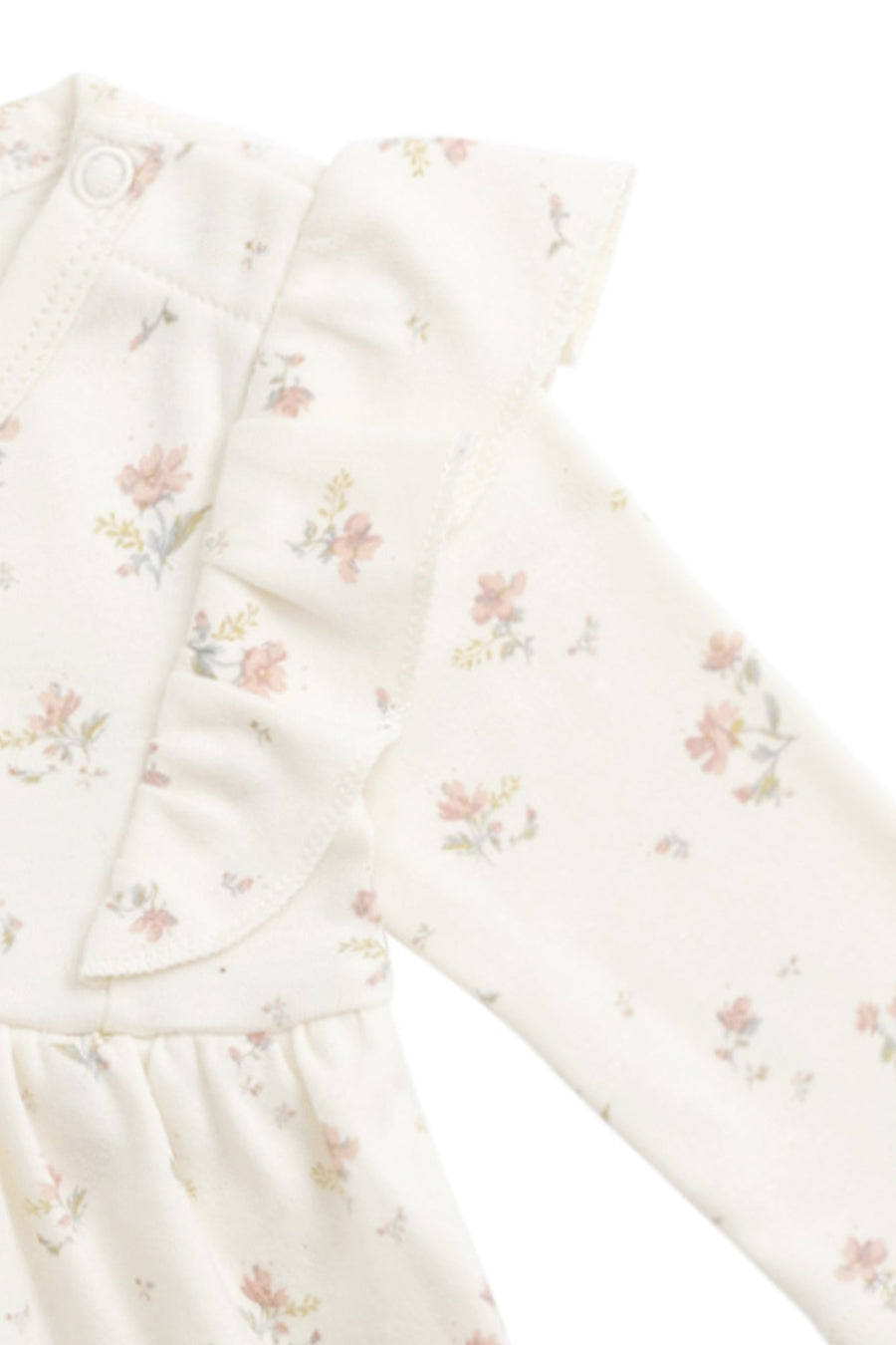 Organic Cotton Vivienne Playsuit - Emilia Egret Childrens Playsuit from Jamie Kay USA