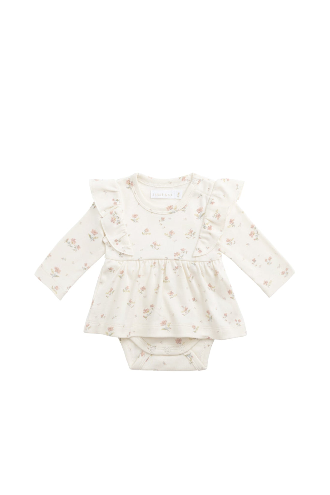 Organic Cotton Vivienne Playsuit - Emilia Egret Childrens Playsuit from Jamie Kay USA