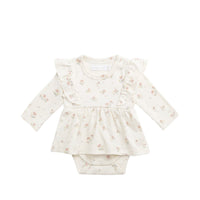 Organic Cotton Vivienne Playsuit - Emilia Egret Childrens Playsuit from Jamie Kay USA