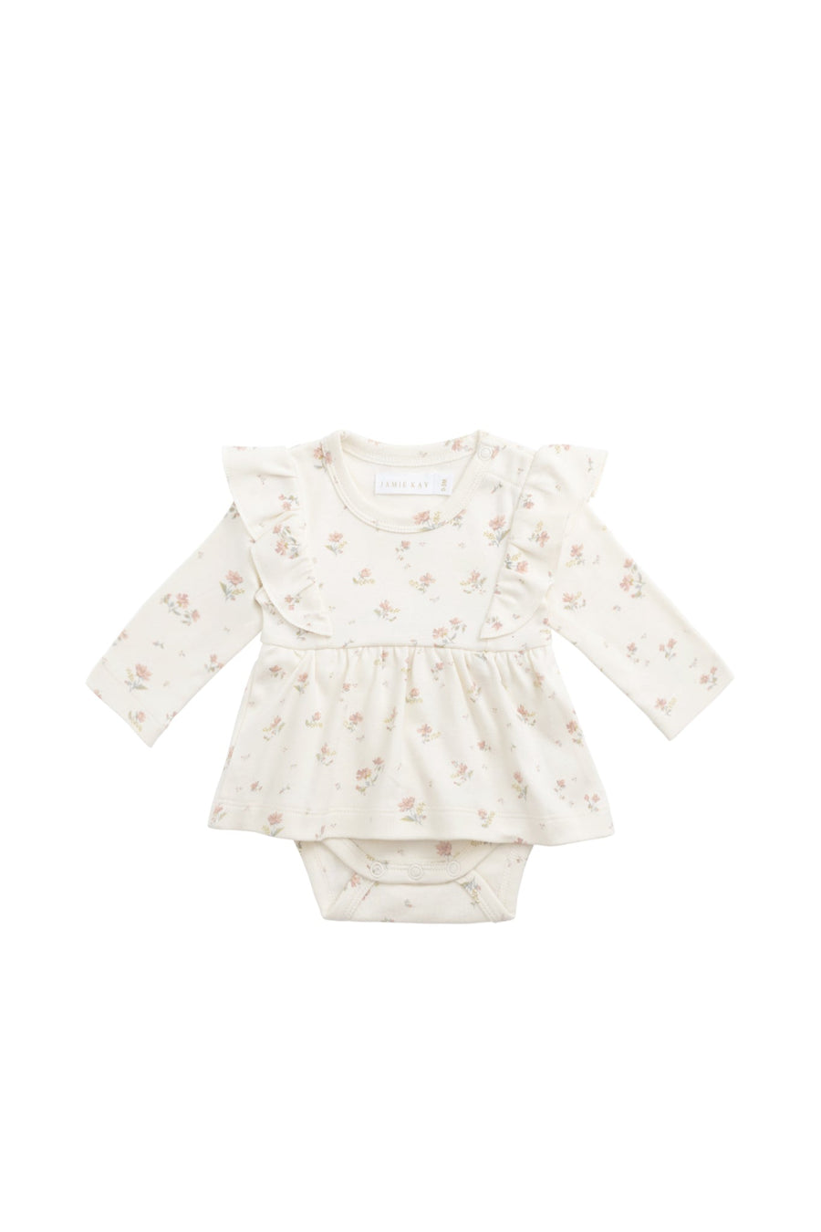 Organic Cotton Vivienne Playsuit - Emilia Egret Childrens Playsuit from Jamie Kay USA