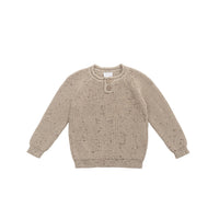 Sam Knitted Jumper - Malt Fleck Childrens Jumper from Jamie Kay USA