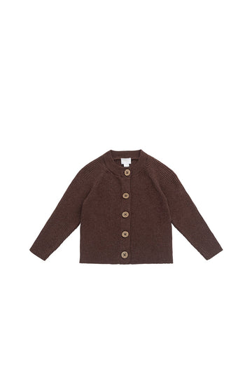 Samantha Cardigan - Toasted Brown Marle Childrens Cardigan from Jamie Kay USA