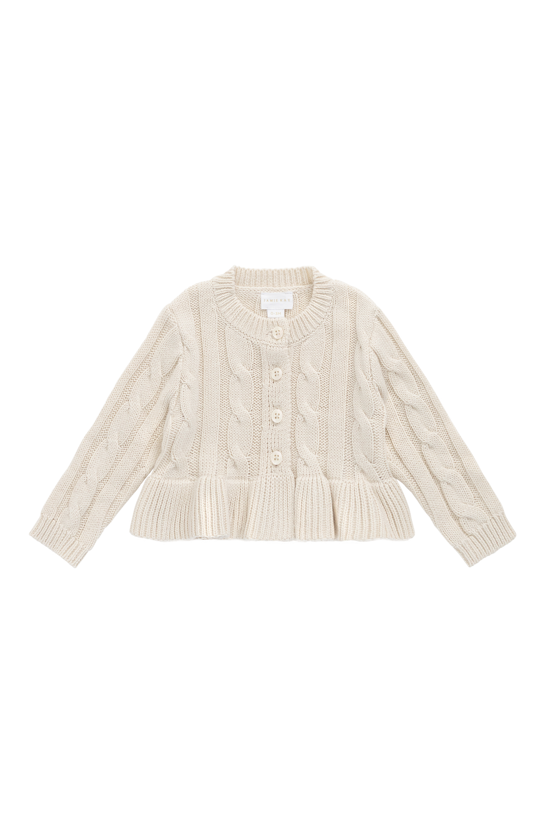 Harriet Cardigan - Vanilla Childrens Cardigan from Jamie Kay USA