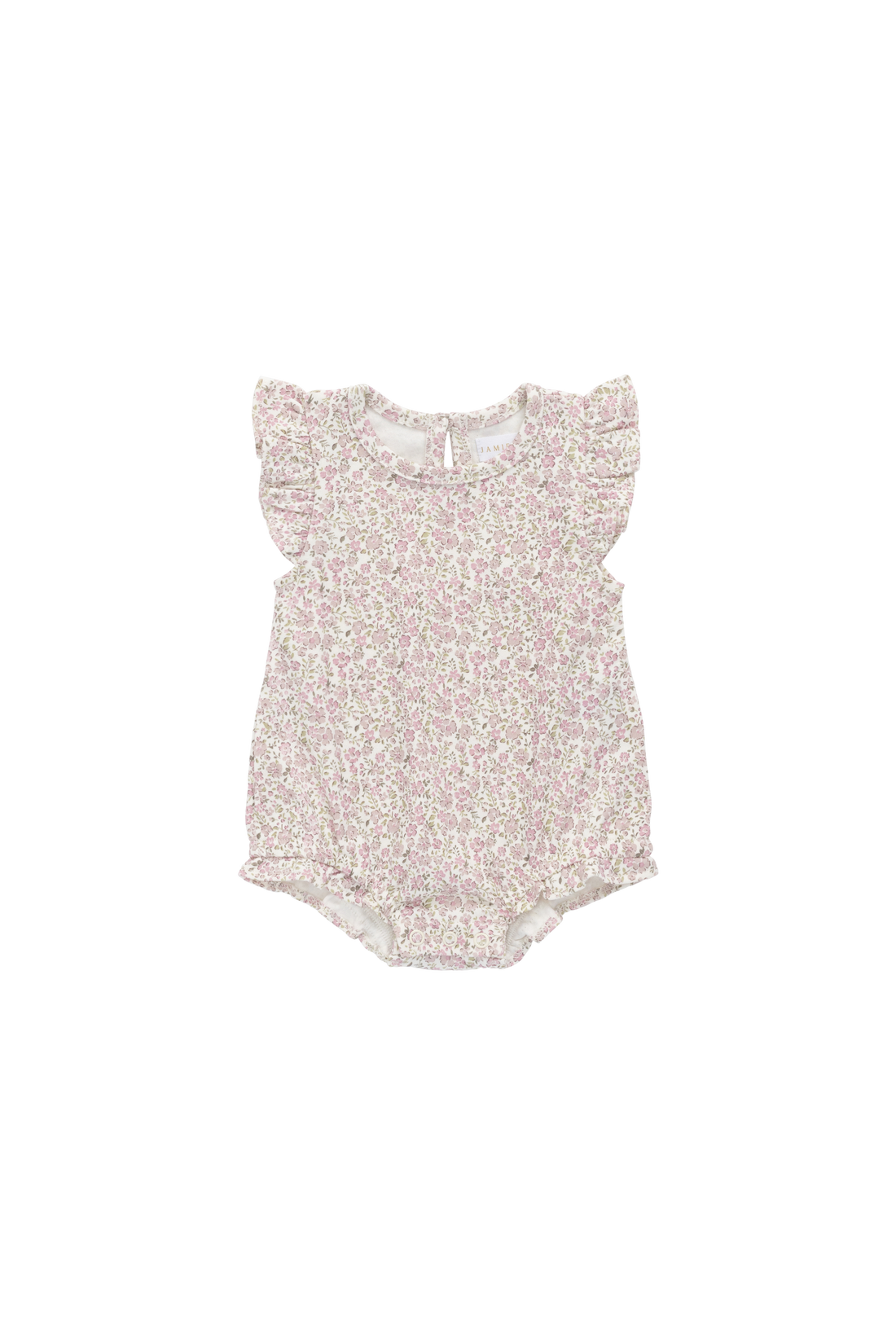 Organic Cotton Adrienne Playsuit - Tully Mauve Childrens Playsuit from Jamie Kay USA