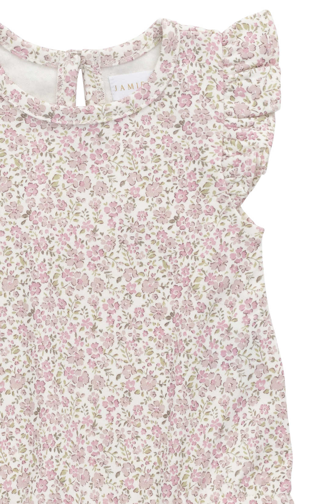 Organic Cotton Adrienne Playsuit - Tully Mauve Childrens Playsuit from Jamie Kay USA