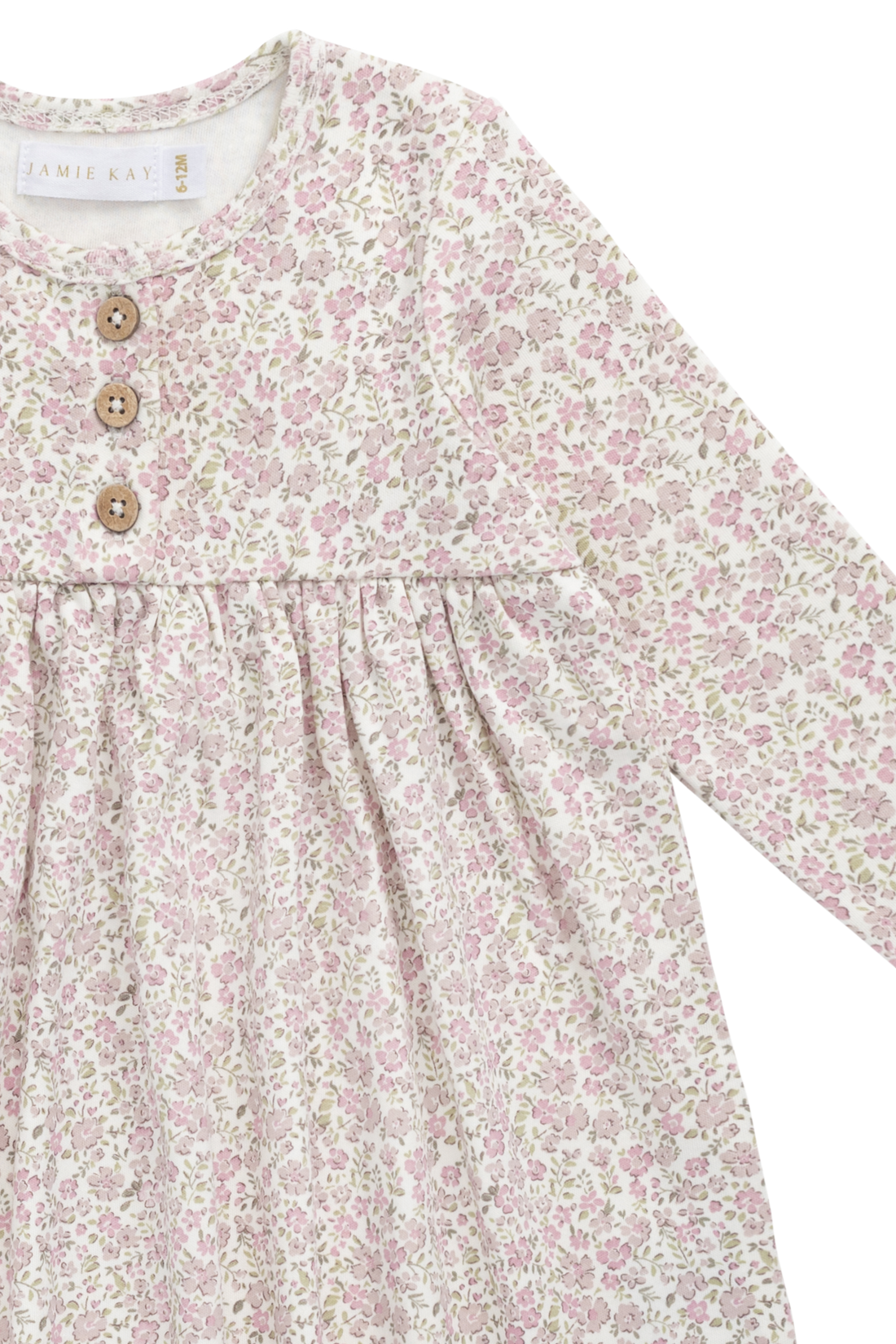 Organic Cotton Bridget Dress - Tully Mauve Childrens Dress from Jamie Kay USA