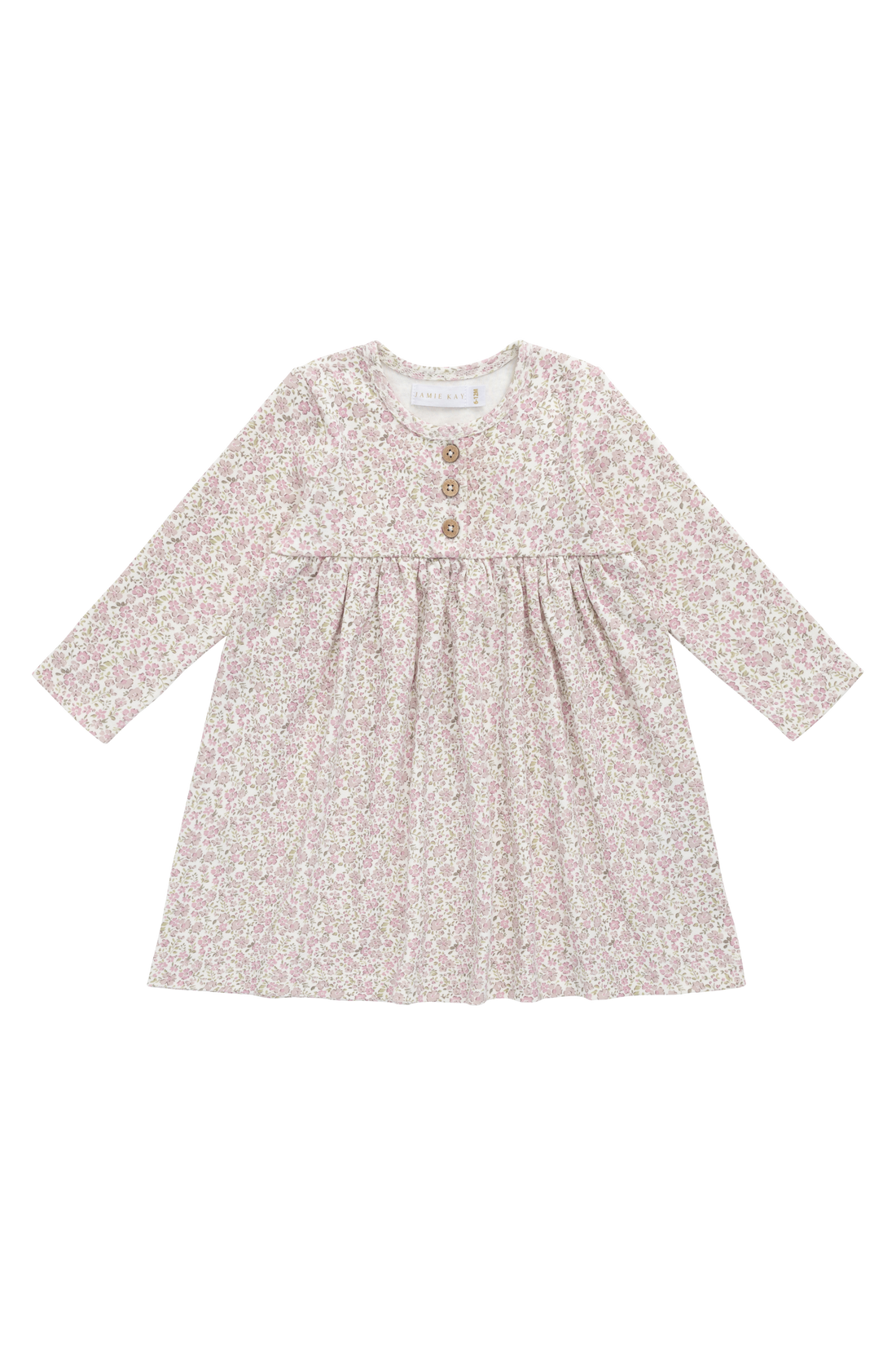 Organic Cotton Bridget Dress - Tully Mauve 6-12M Organic Cotton Bridget Dress - Tully Mauve 6-12M