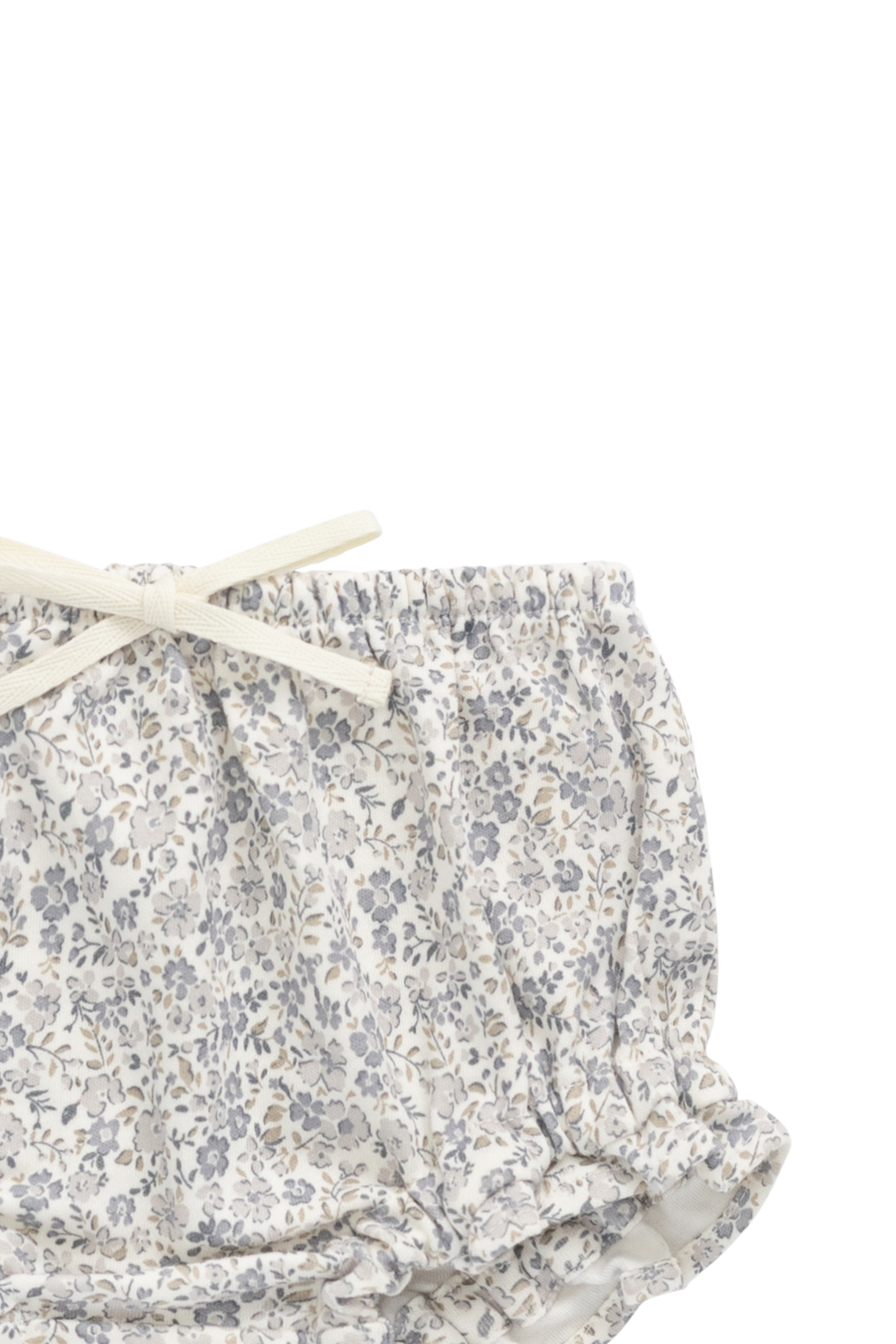 Organic Cotton Frill Bloomer - Tully Grey Childrens Bloomer from Jamie Kay USA