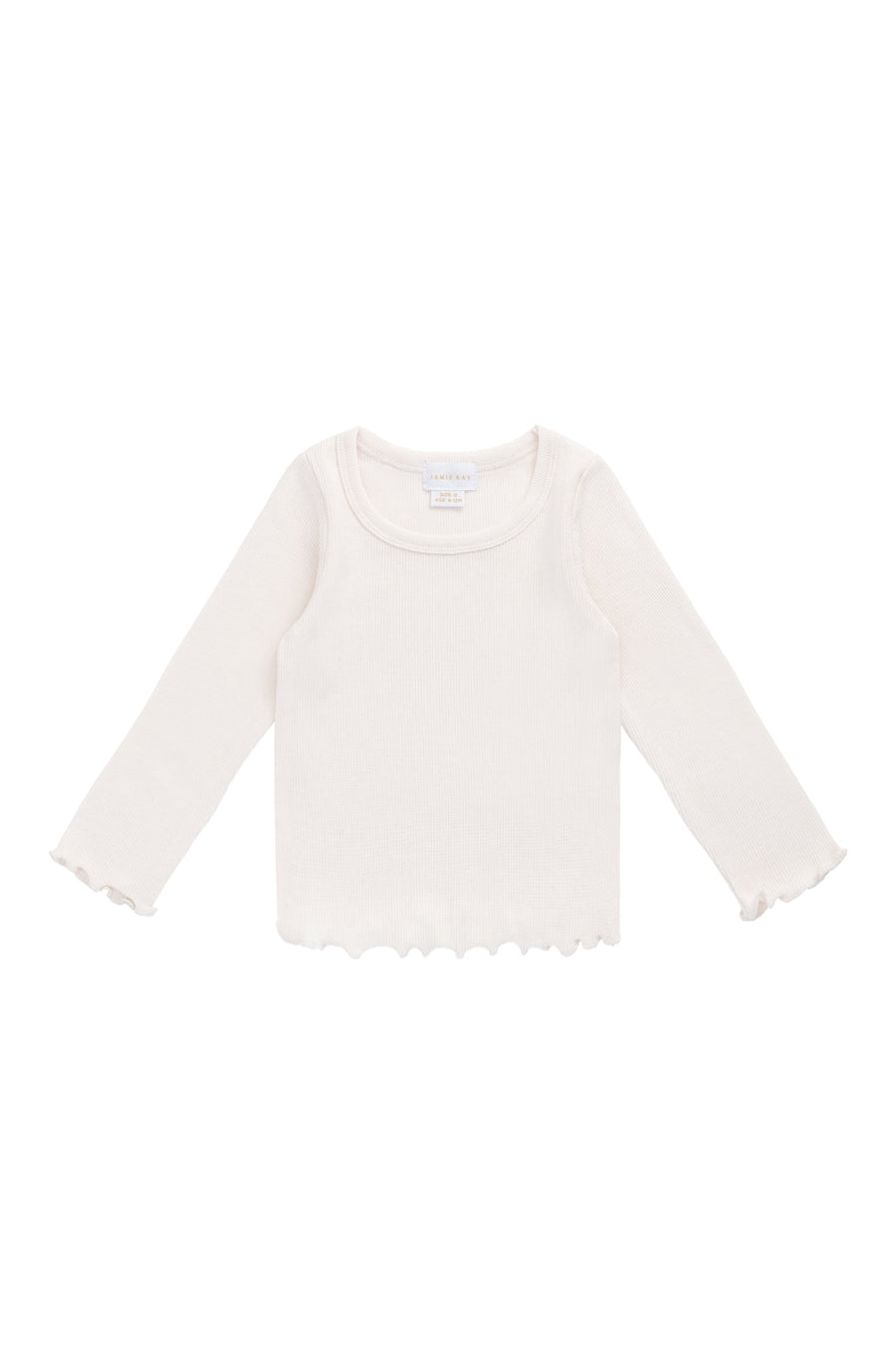 Cotton Fine Rib Agathe Top - Blushed Rose Childrens Top from Jamie Kay USA