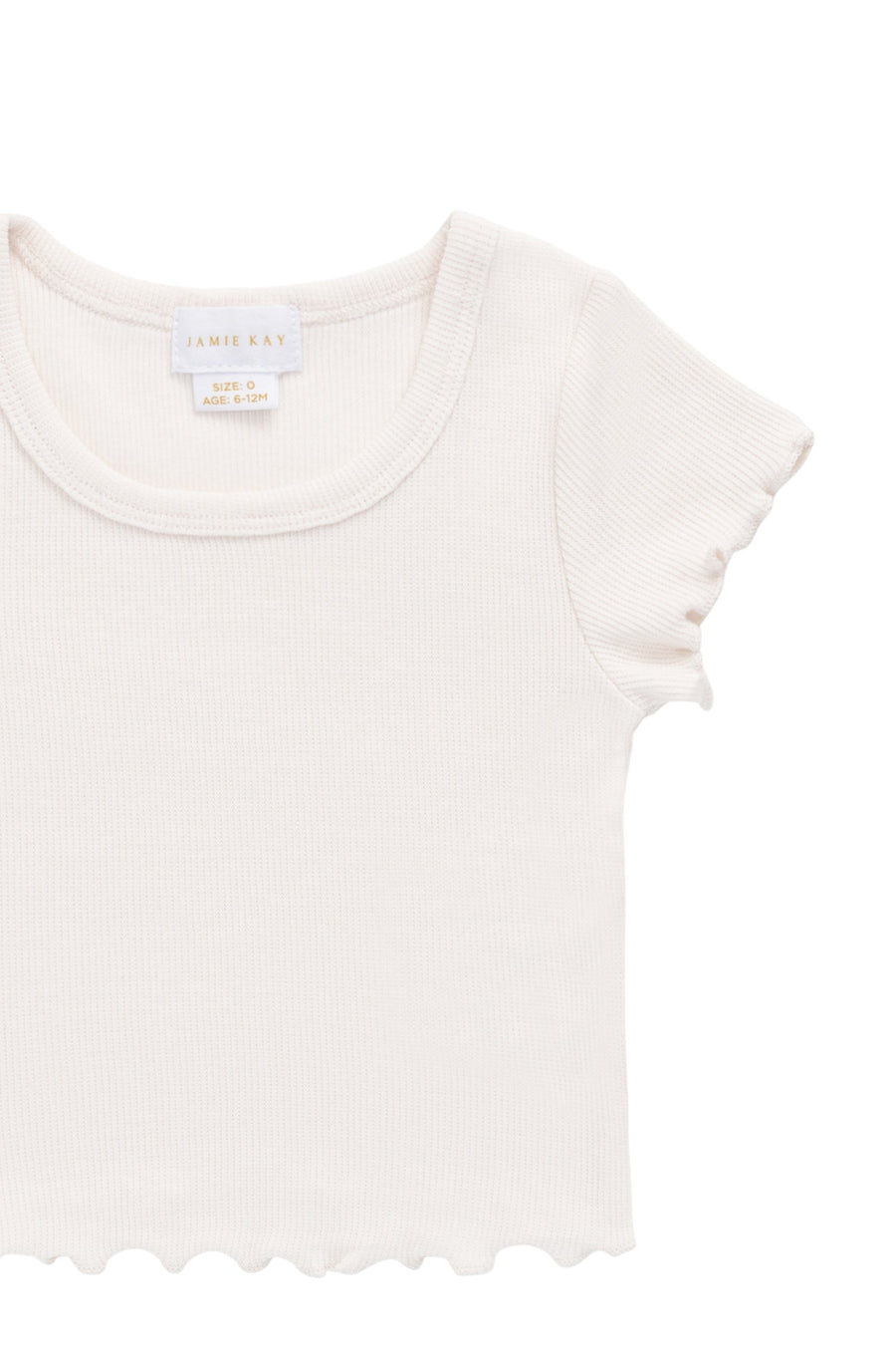 Cotton Fine Rib Ines Top - Blushed Rose Childrens Top from Jamie Kay USA
