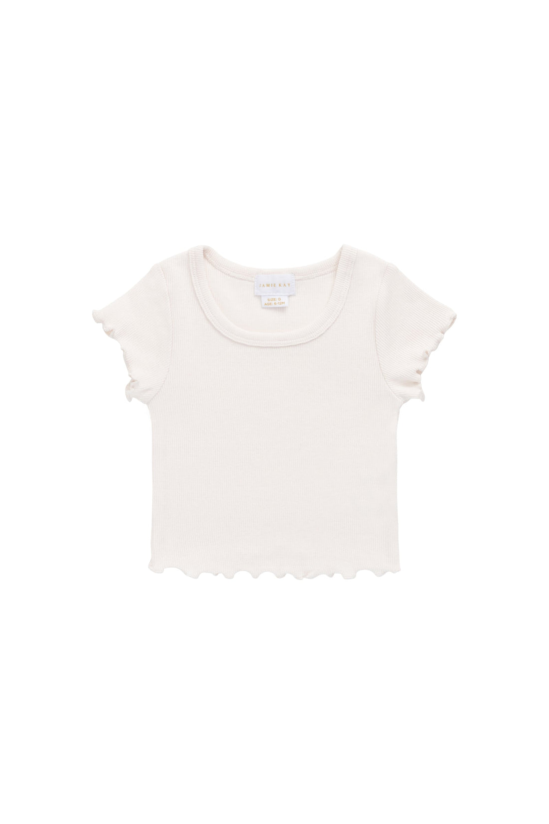 Cotton Fine Rib Ines Top - Blushed Rose Childrens Top from Jamie Kay USA