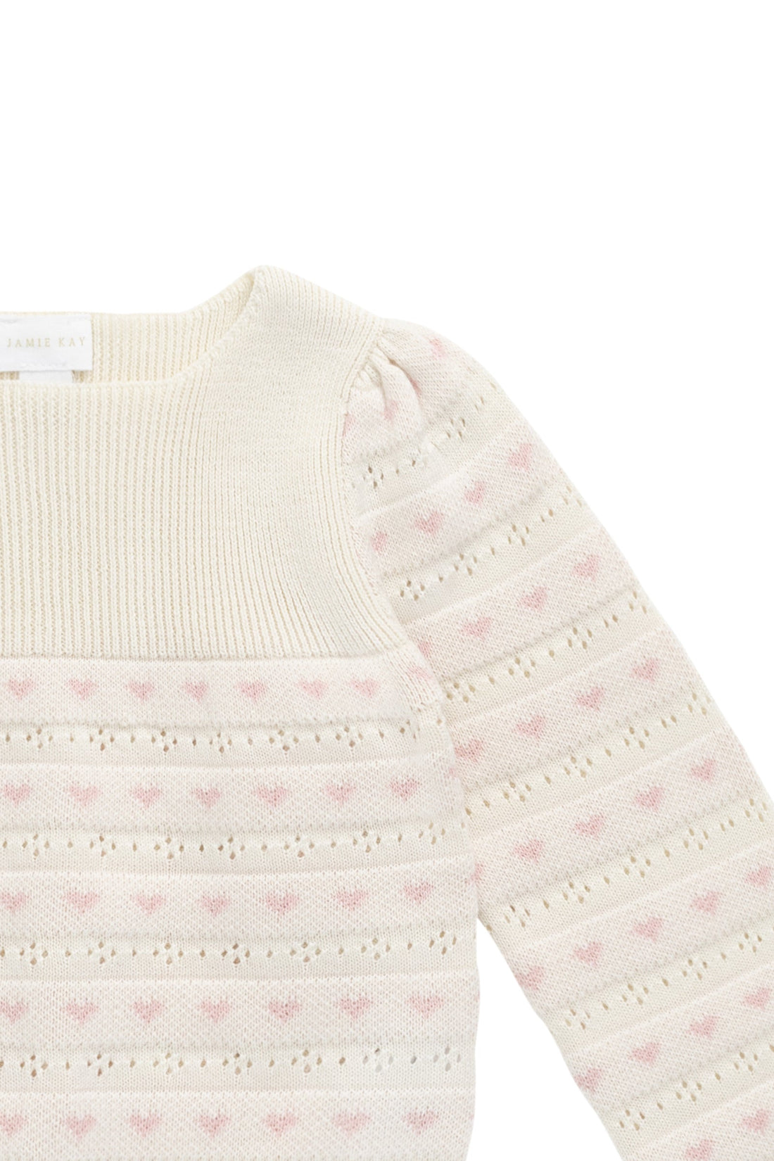 Norah Jumper - Norah Jacquard Tofu Childrens Top from Jamie Kay USA