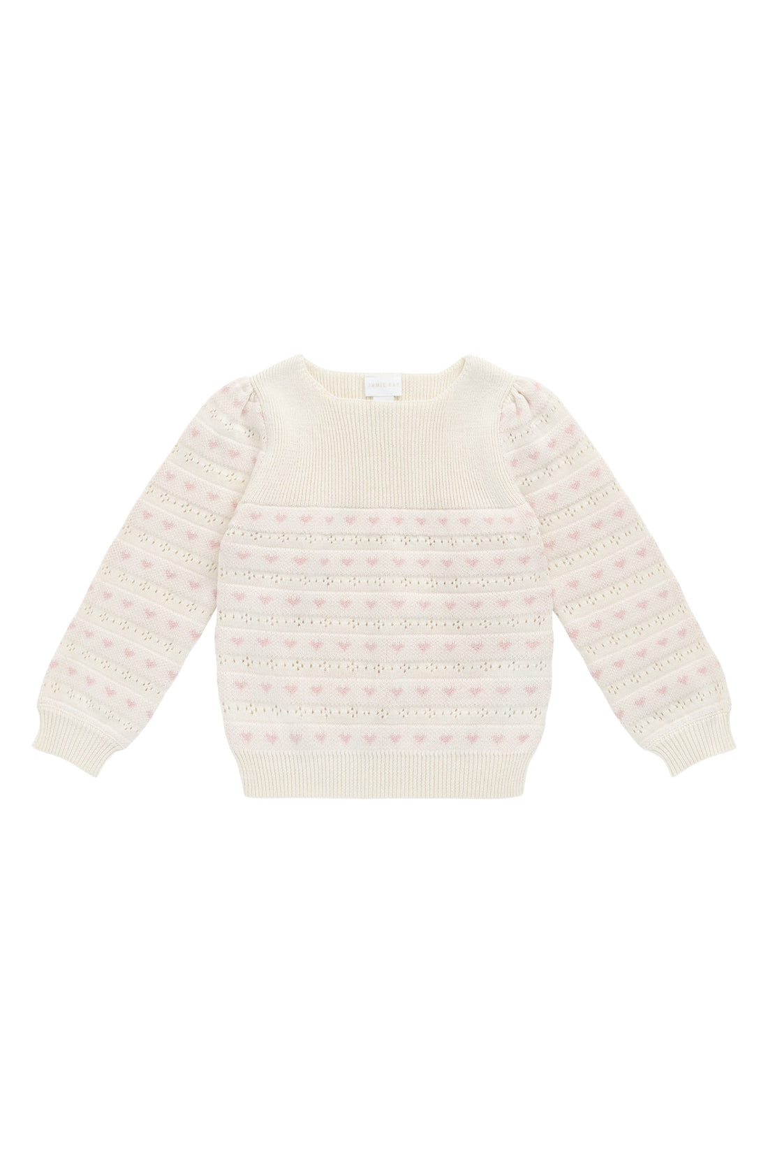 Norah Jumper - Norah Jacquard Tofu Childrens Top from Jamie Kay USA