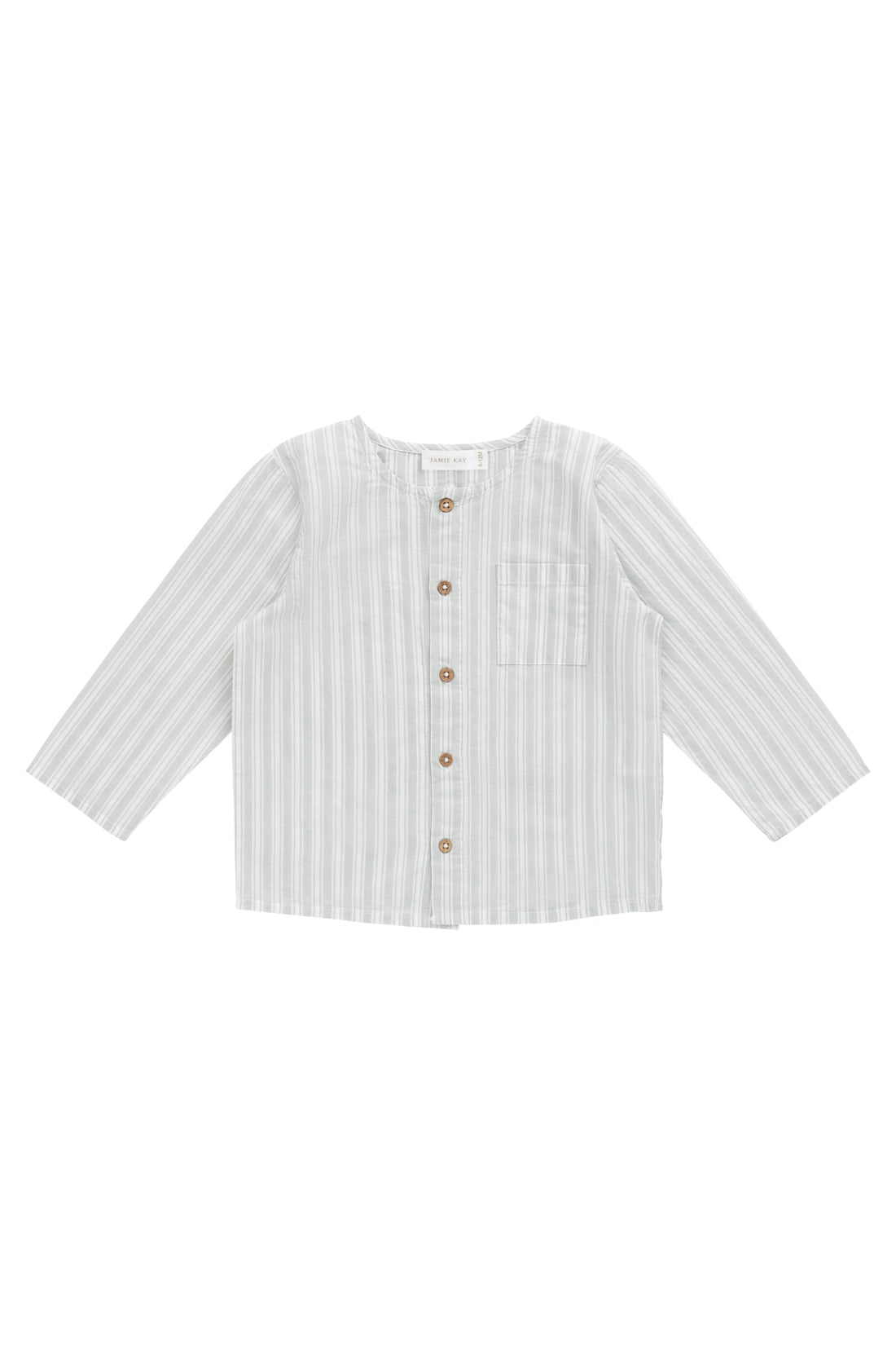 Organic Cotton Albie Top - Variegated Stripe Shoreline Childrens Top from Jamie Kay USA