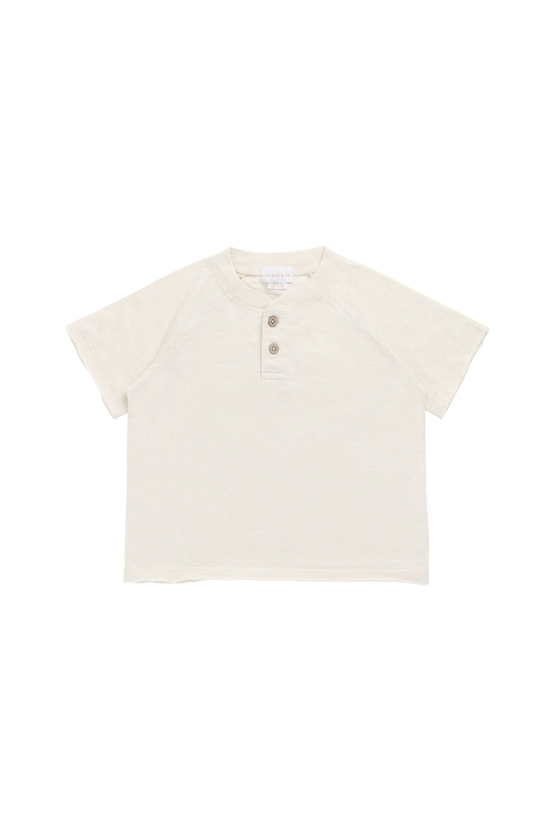 Organic Cotton Lewis Tee - Parchment Childrens Top from Jamie Kay USA