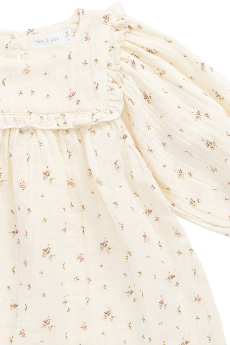 Organic Cotton Muslin Amira Dress - Dina Antique Childrens Dress from Jamie Kay USA