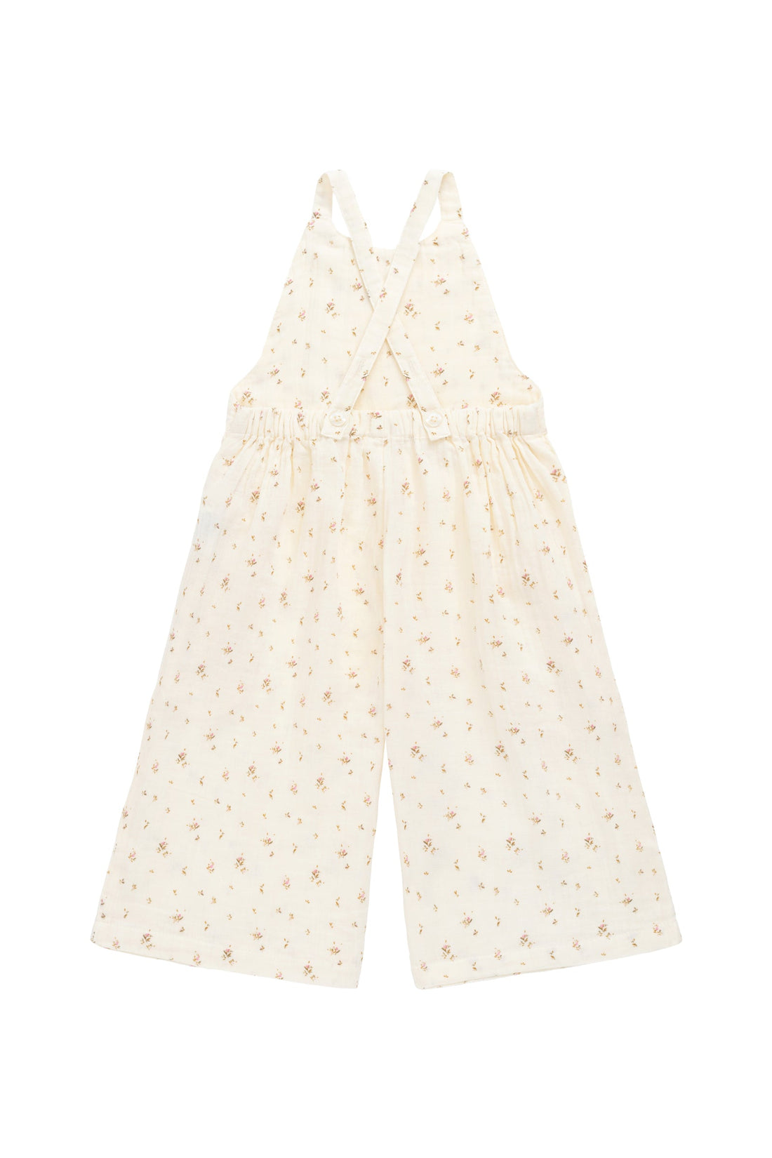 Organic Cotton Muslin Lana Jumpsuit - Dina Antique Childrens Jumpsuit from Jamie Kay USA