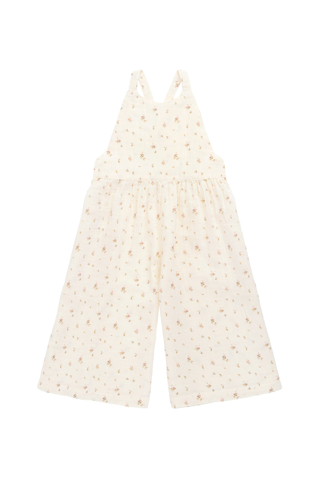 Organic Cotton Muslin Lana Jumpsuit - Dina Antique Childrens Jumpsuit from Jamie Kay USA