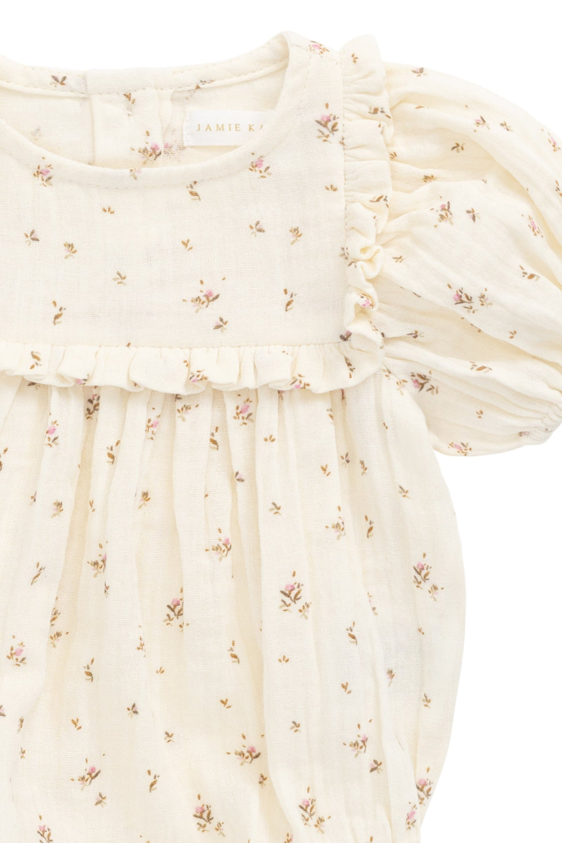 Organic Cotton Muslin Odette Playsuit - Dina Antique Childrens Jumpsuit from Jamie Kay USA