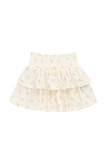 Organic Cotton Ruby Skirt - Thelma Parchment Childrens Skirt from Jamie Kay USA