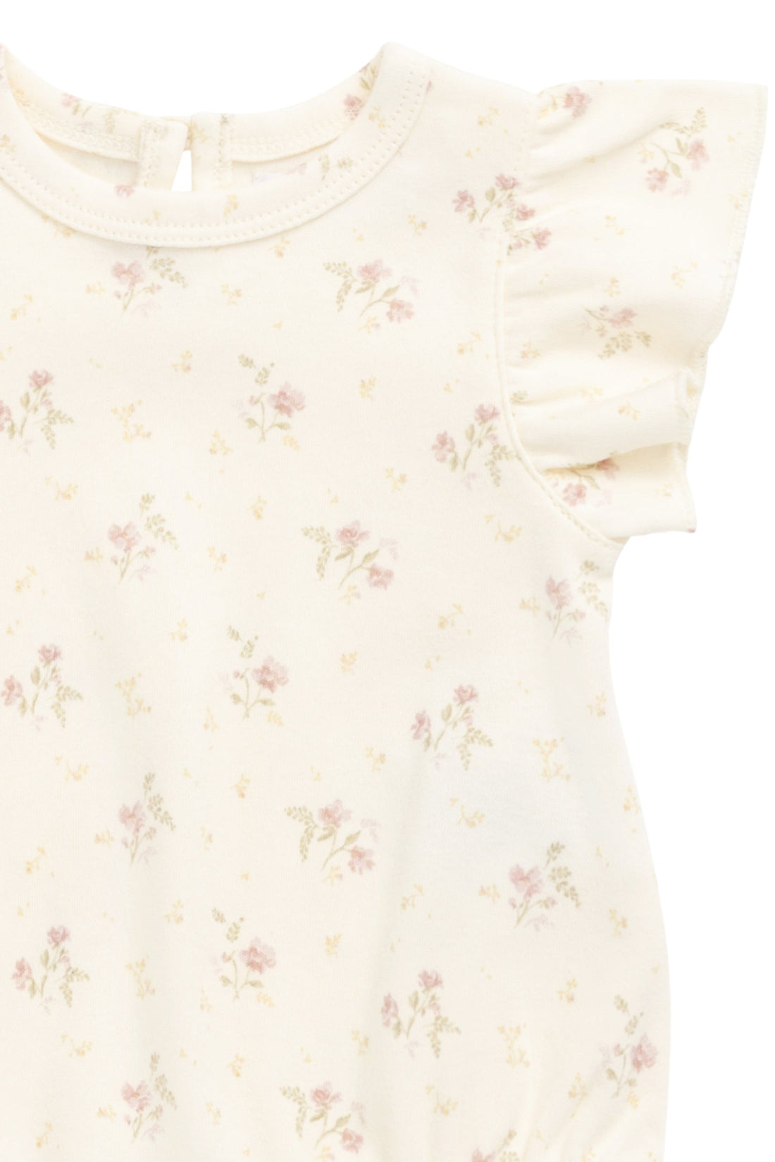 Organic Cotton Sage Onepiece - Thelma Parchment Childrens Onepiece from Jamie Kay USA