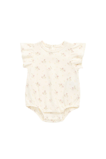 Organic Cotton Sage Onepiece - Thelma Parchment Childrens Onepiece from Jamie Kay USA