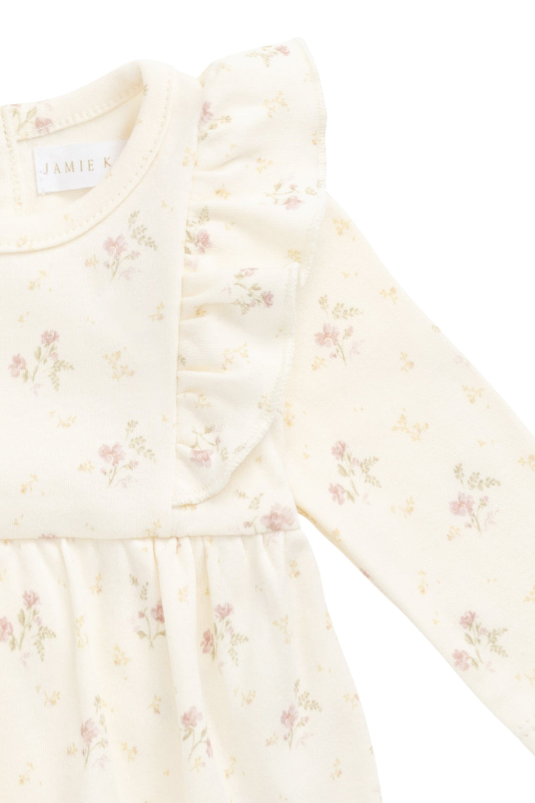Organic Cotton Vivienne Playsuit - Thelma Parchment Childrens Playsuit from Jamie Kay USA