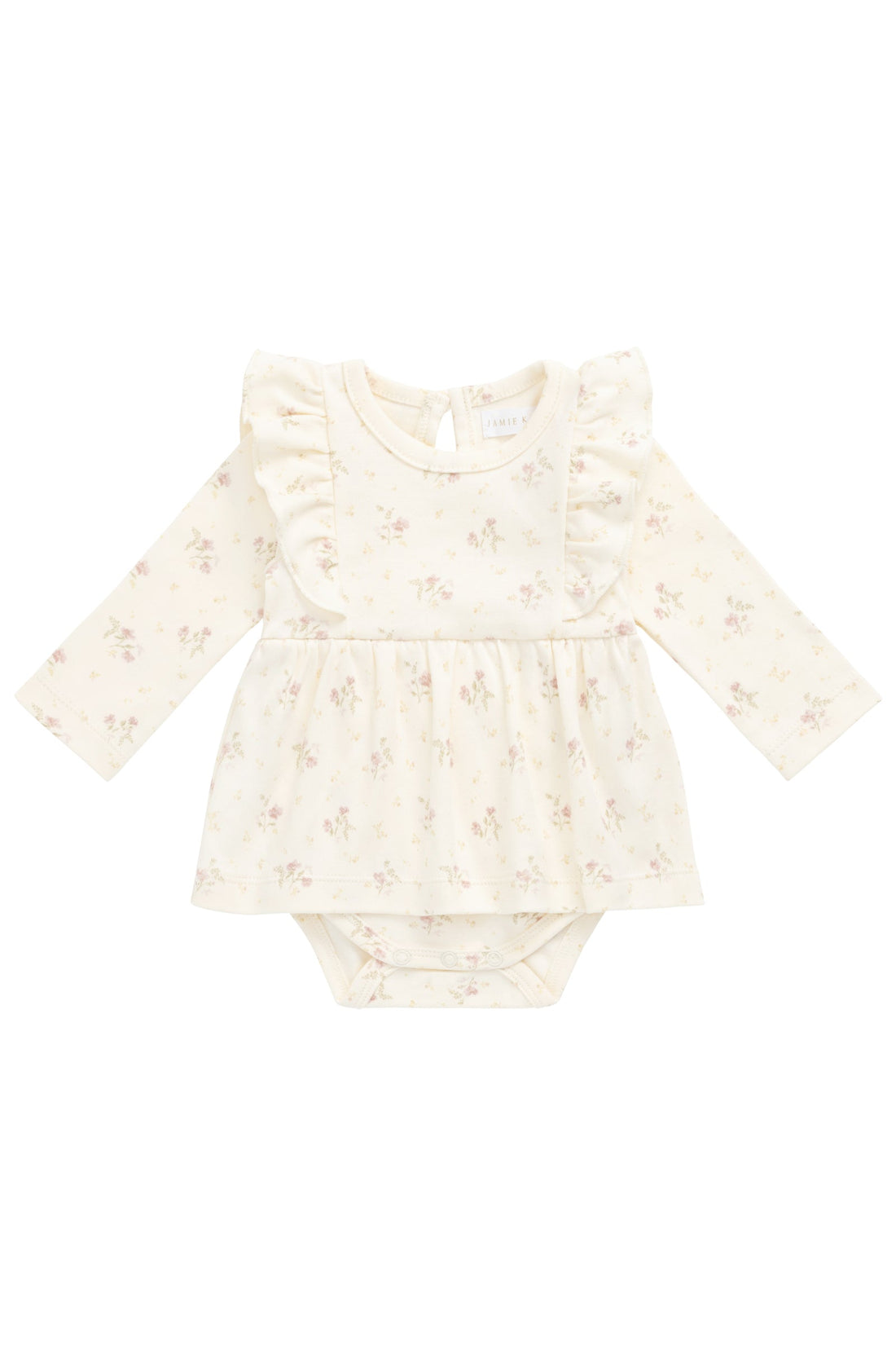 Organic Cotton Vivienne Playsuit - Thelma Parchment Childrens Playsuit from Jamie Kay USA