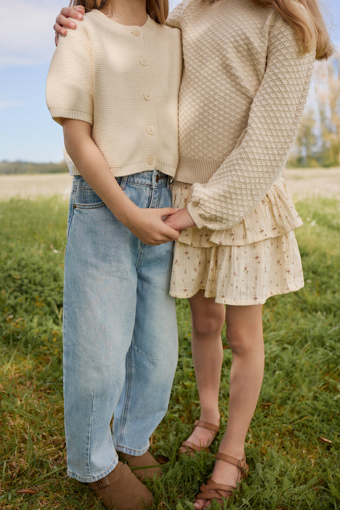 Organic Cotton Muslin Samantha Skirt - Dina Antique Childrens Skirt from Jamie Kay USA