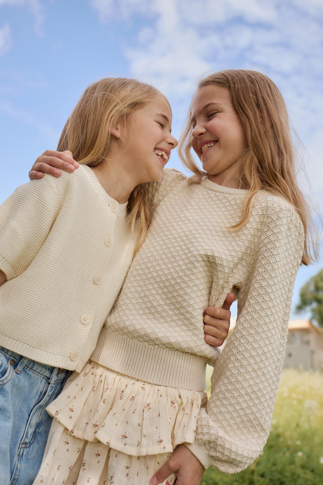 Harlow Jumper - Vanilla Childrens Top from Jamie Kay USA