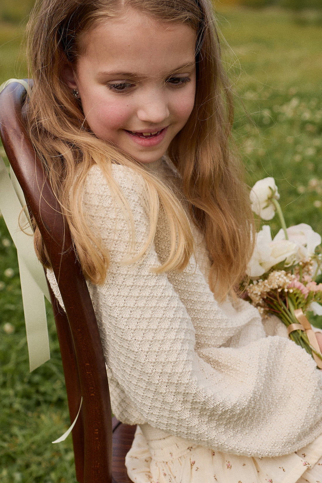 Harlow Jumper - Vanilla Childrens Top from Jamie Kay USA