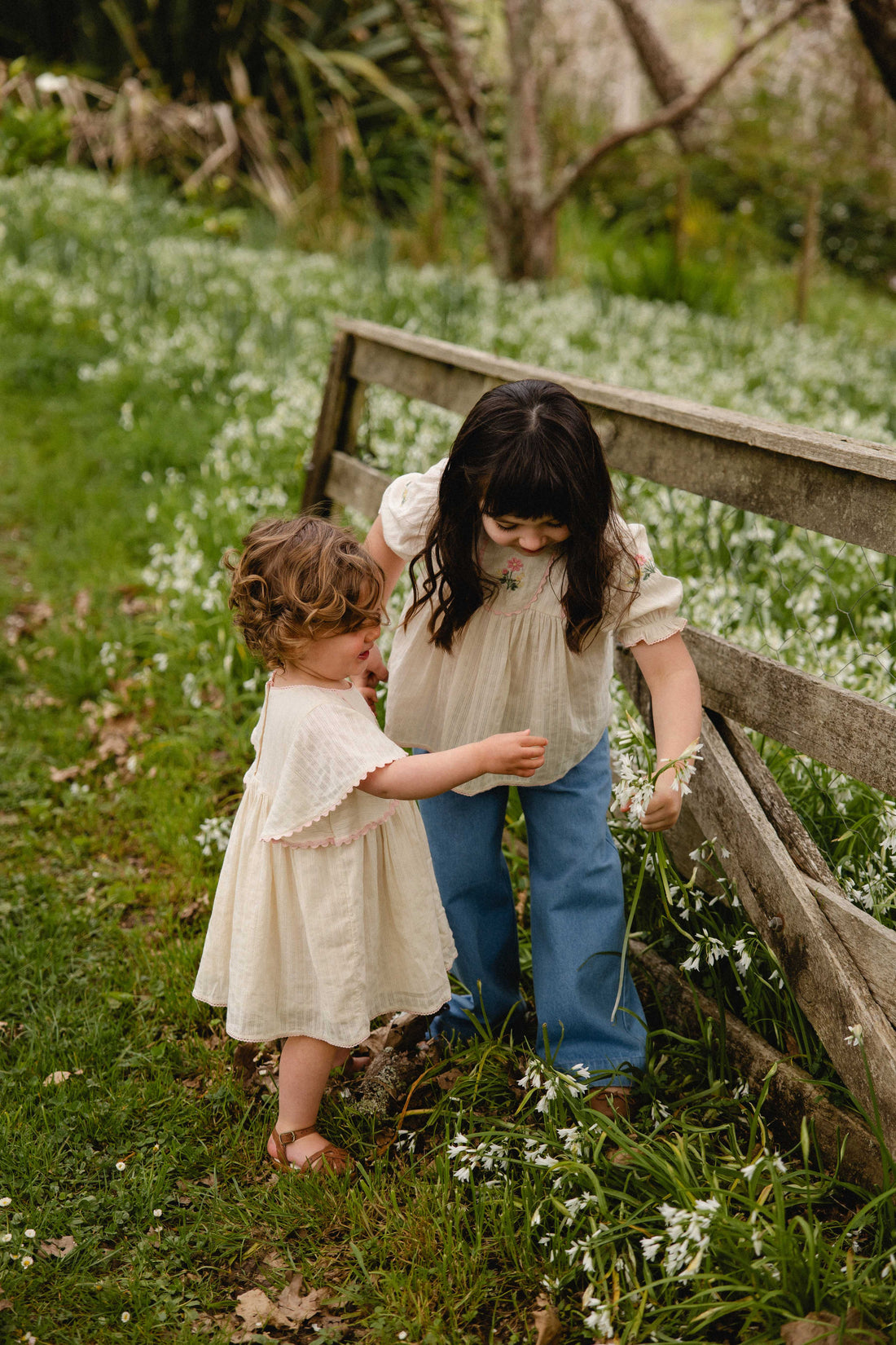 Organic Cotton Zadie Dress - Vanilla Embroidery Pink Childrens Dress from Jamie Kay USA