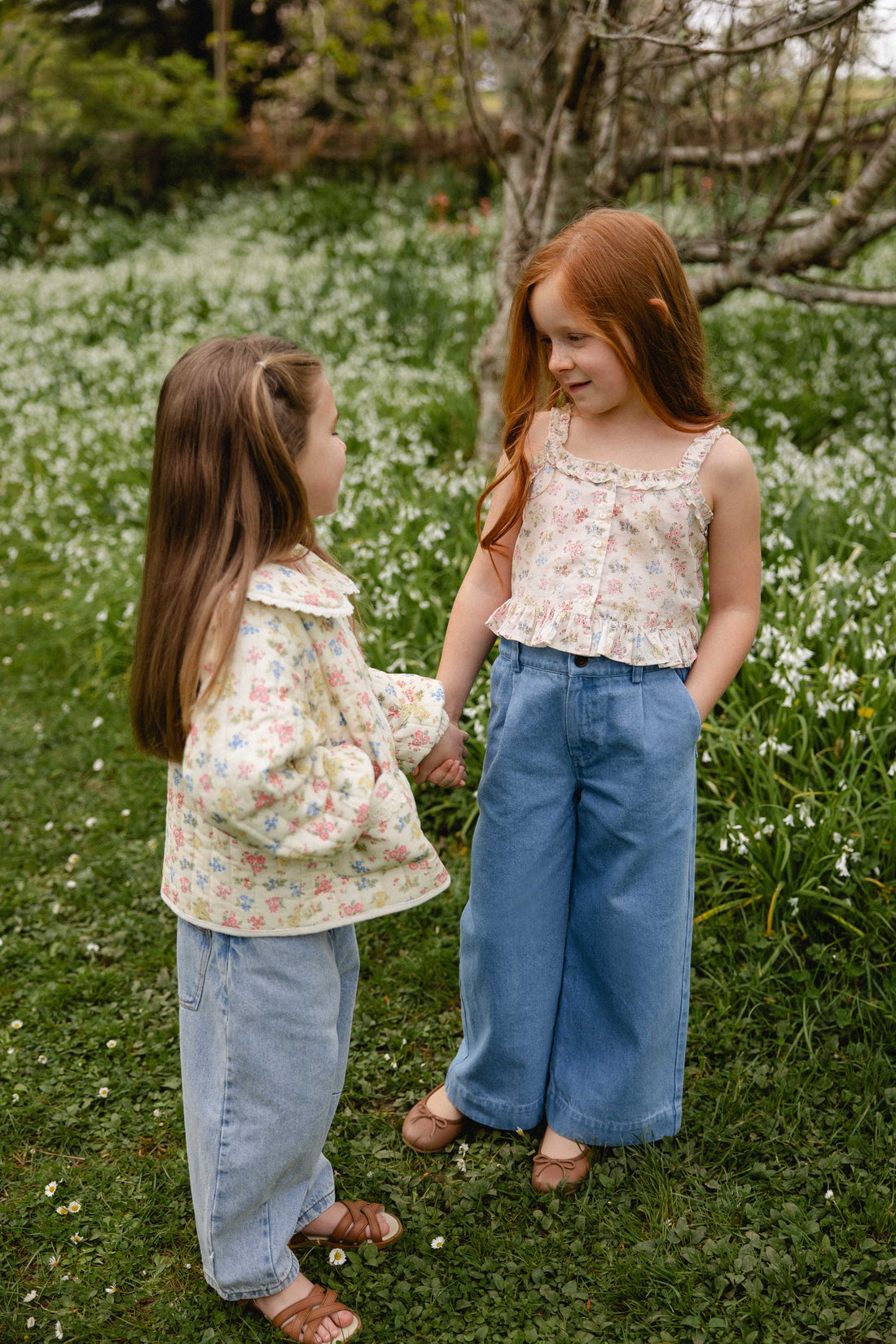 Organic Cotton Cassidy Top - Morgan Vanilla Childrens Top from Jamie Kay USA