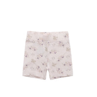 Organic Cotton Everyday Bike Short - Sweet Pea Floral Childrens Short from Jamie Kay USA