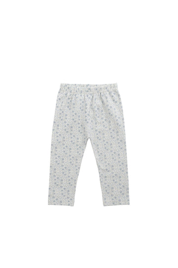 Organic Cotton Everyday Legging - Claudette Pearl Blue Childrens Legging from Jamie Kay USA