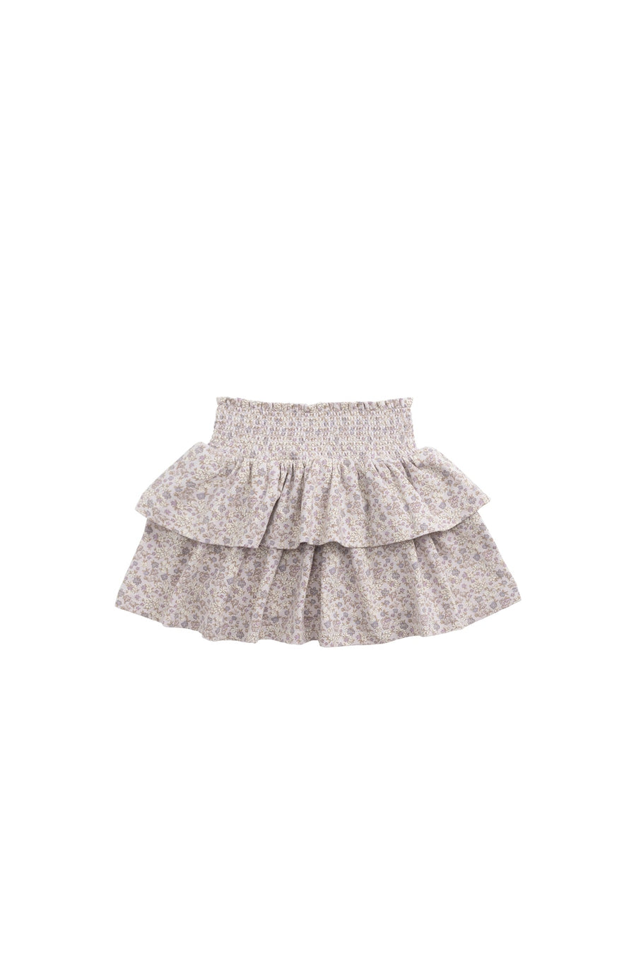 Organic Cotton Ruby Skirt - Amber Floral Lilac Ash Childrens Short from Jamie Kay USA