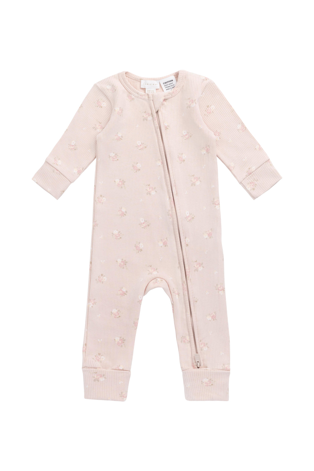 Organic Cotton Fine Rib Georgia Onepiece - Simone Morganite Childrens Pyjama from Jamie Kay USA