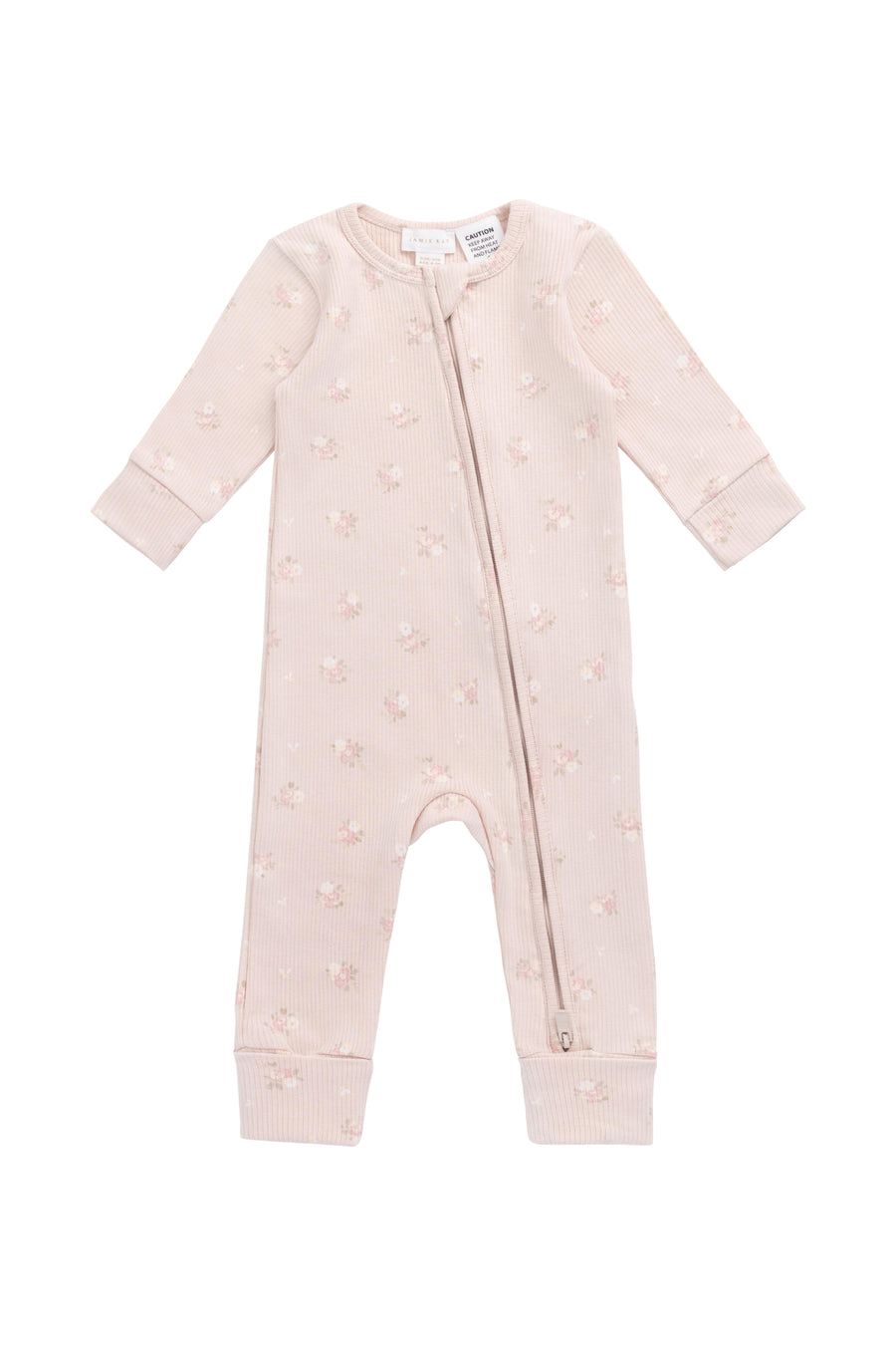 Organic Cotton Fine Rib Georgia Onepiece - Simone Morganite Childrens Pyjama from Jamie Kay USA