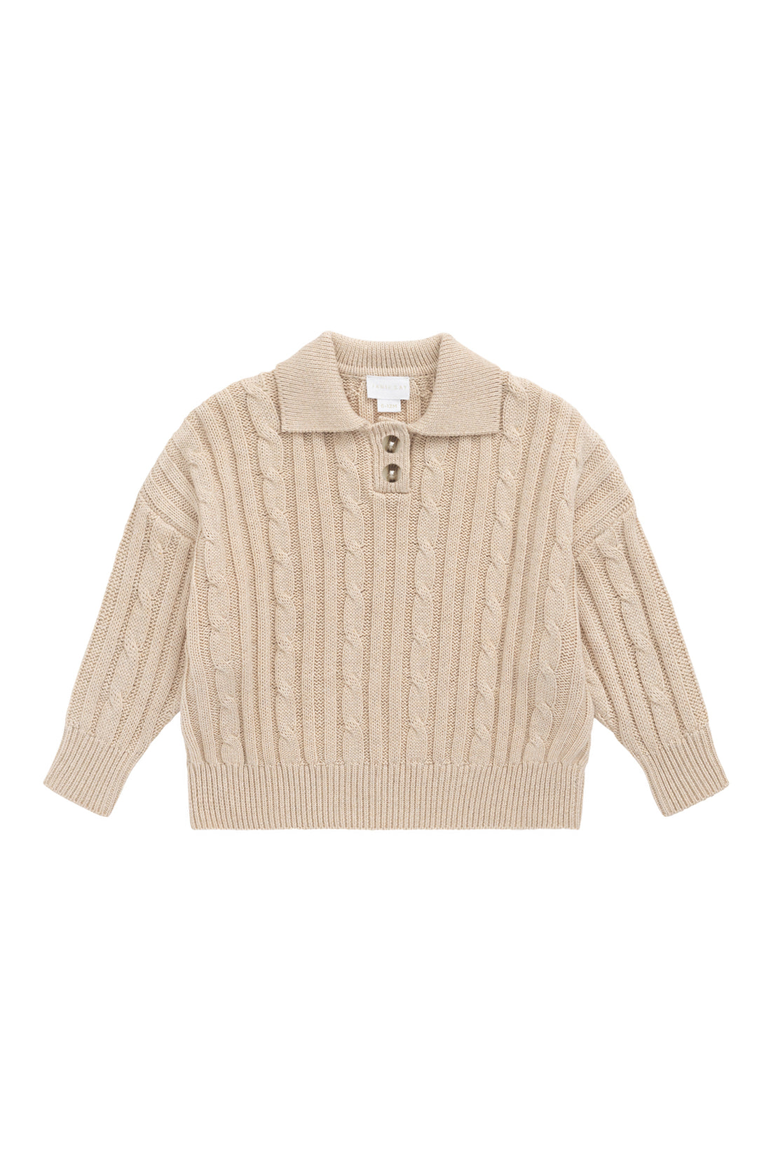 Wade Knit Jumper-Oatmeal Marle Childrens Jumper from Jamie Kay USA