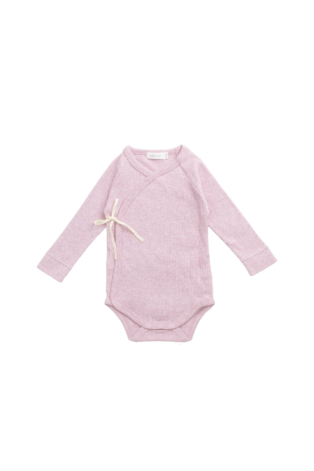 Organic Cotton Modal Marina Long Sleeve Bodysuit - Orchid Marle Childrens Bodysuit from Jamie Kay USA
