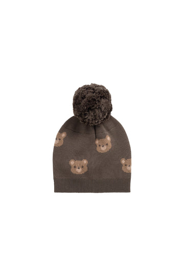 Ethan Hat - Bobbie Bear Canteen Childrens Beanie from Jamie Kay USA