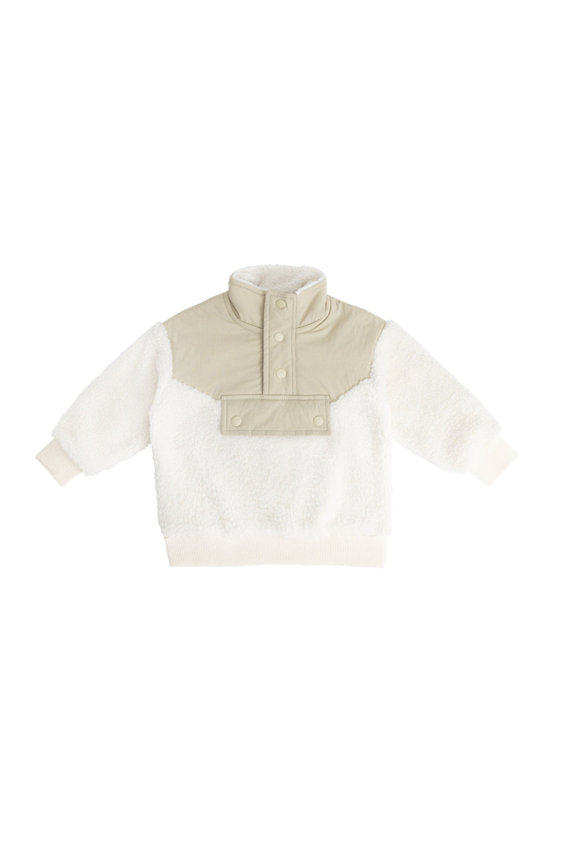 Mackenzie Sherpa Top - Natural/Sandy Brown Childrens Jacket from Jamie Kay USA