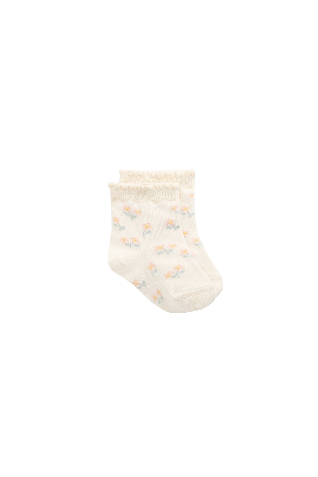 Meadow Jacquard Sock - Larissa Milk Childrens Sock from Jamie Kay USA